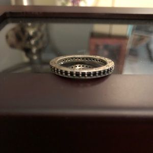 Black paver eternity Pandora ring